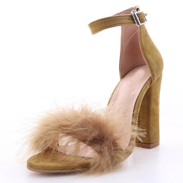 Fur SuedeToe Pumps - Mubimart