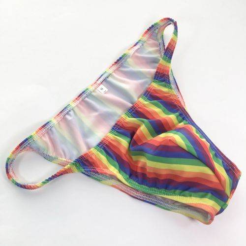 Narrow waist briefs, half-pack hip men's underwear, swimming material - Mubimart