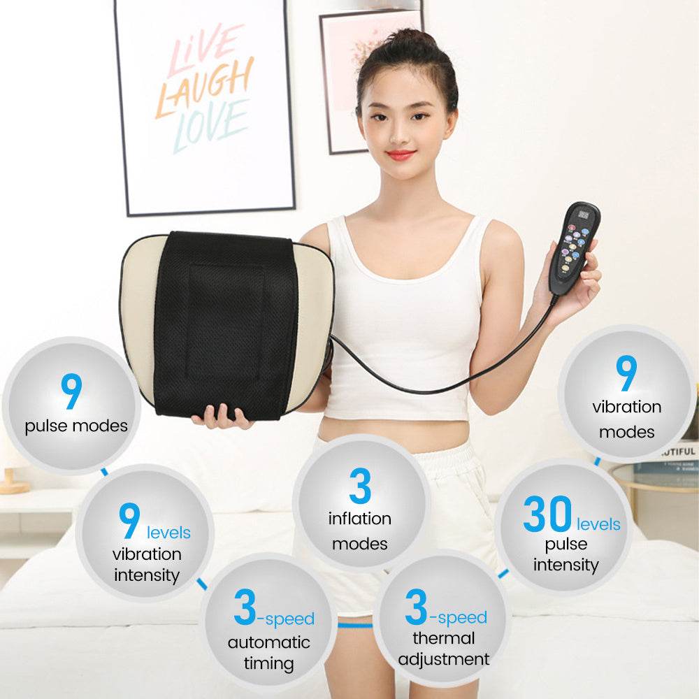 Lumbar Massage Instrument Lumbar Traction Heating Chair Cushion - Mubimart