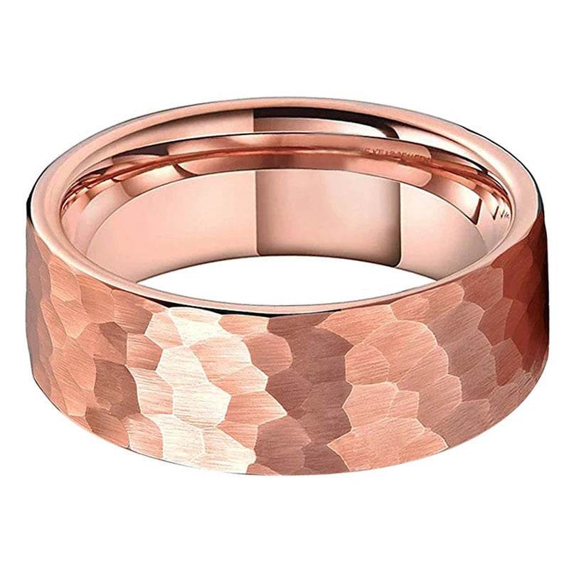 Tungsten Steel Ring Matte Rose Gold Fashion Men - Mubimart
