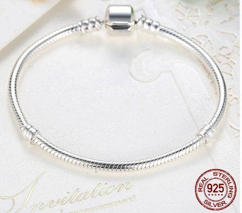 Luxury 100% 925 Sterling Silver Charm Chain Fit Original Bracelet Bangle for Women Authentic Jewelry Pulseira Gift XCHS902 - Mubimart