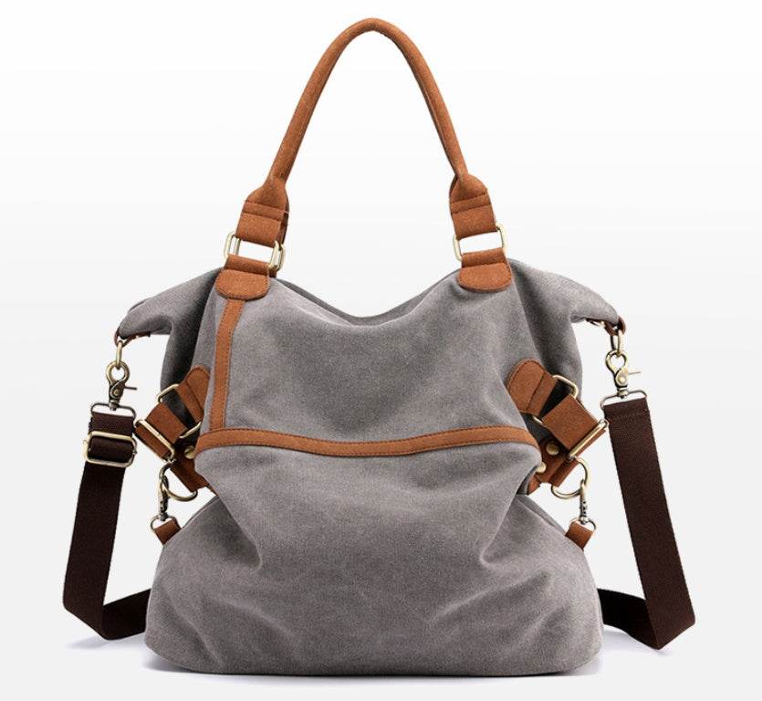 New Leisure Women Cotton Canvas Shoulder Bags High Quality Handbag Tote Shopping Bag High capacity Retro Canvas tote bag - Mubimart