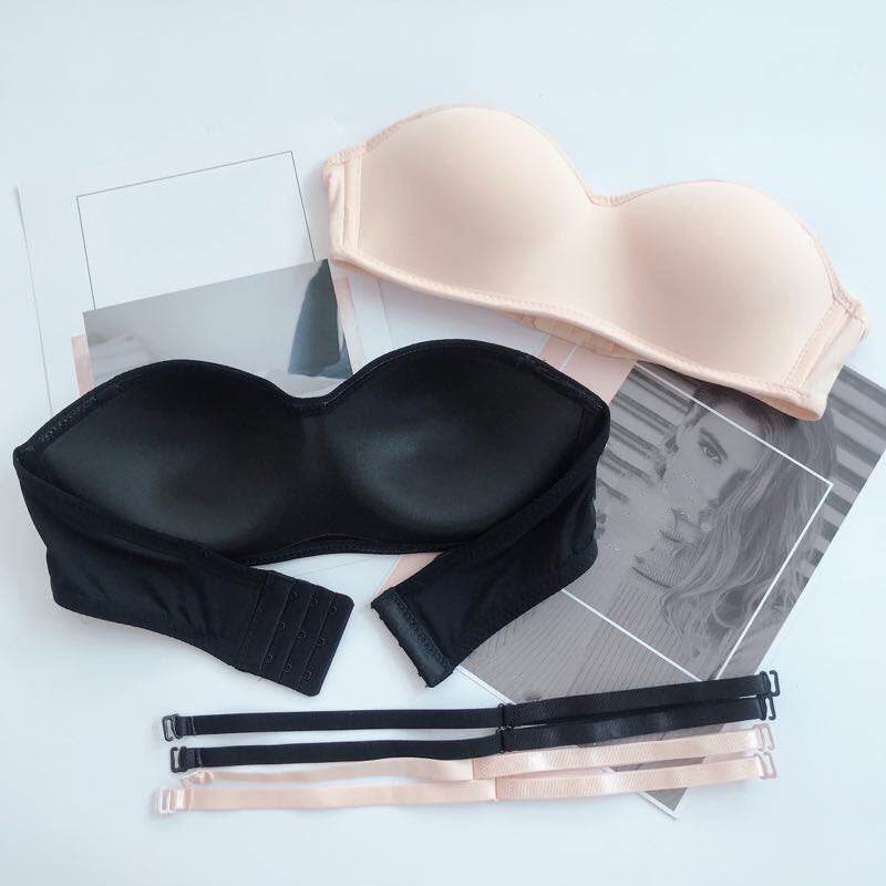 Gathered non-slip lingerie bra - Mubimart
