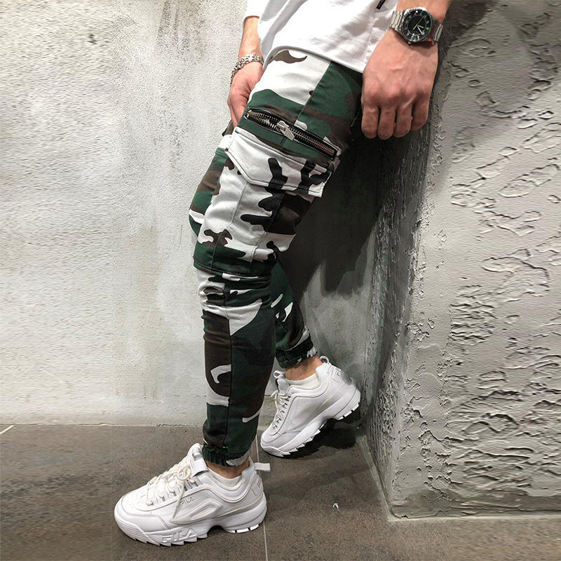 Men's Zipper Camouflage Cargo Pants