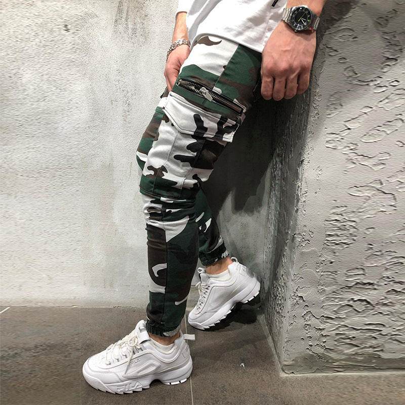 Men's Zipper Camouflage Cargo Pants - Mubimart