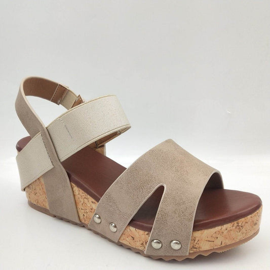 Muffin thick platform wedge sandals - Mubimart