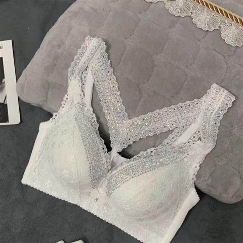 Sexy Lingerie Female Lace Hollow Wide Band Bra - Mubimart