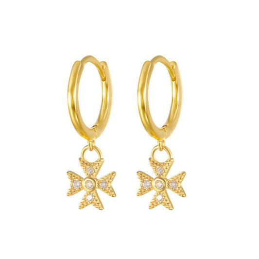925 silver eyes ear hoop earrings women - Mubimart