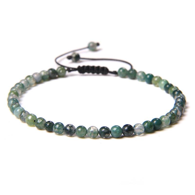Adjustable Natural Raw Gemstone Beading Bracelet - Mubimart