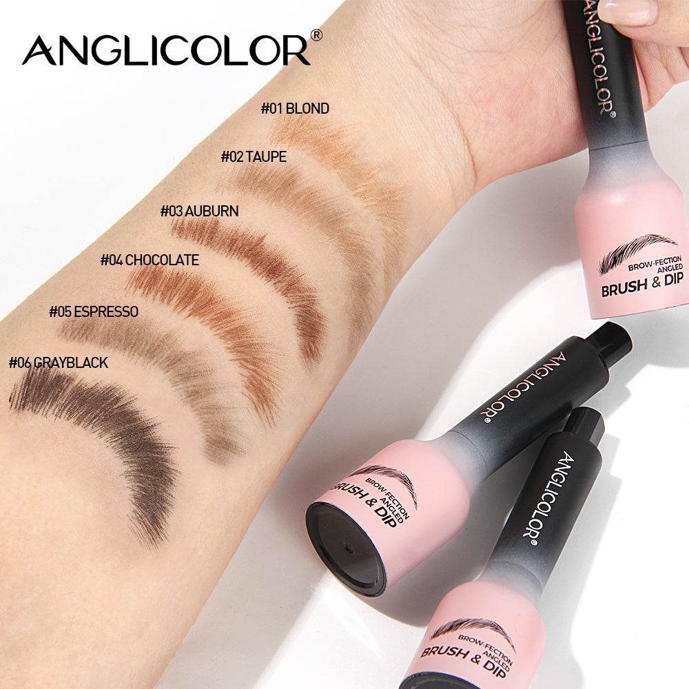 Brow-Fection Angled Liquid Brush Eyebrow Pencil Liquid Eyebrow Enhancer Easy To Color Long-Lasting Quick-Drying - Mubimart