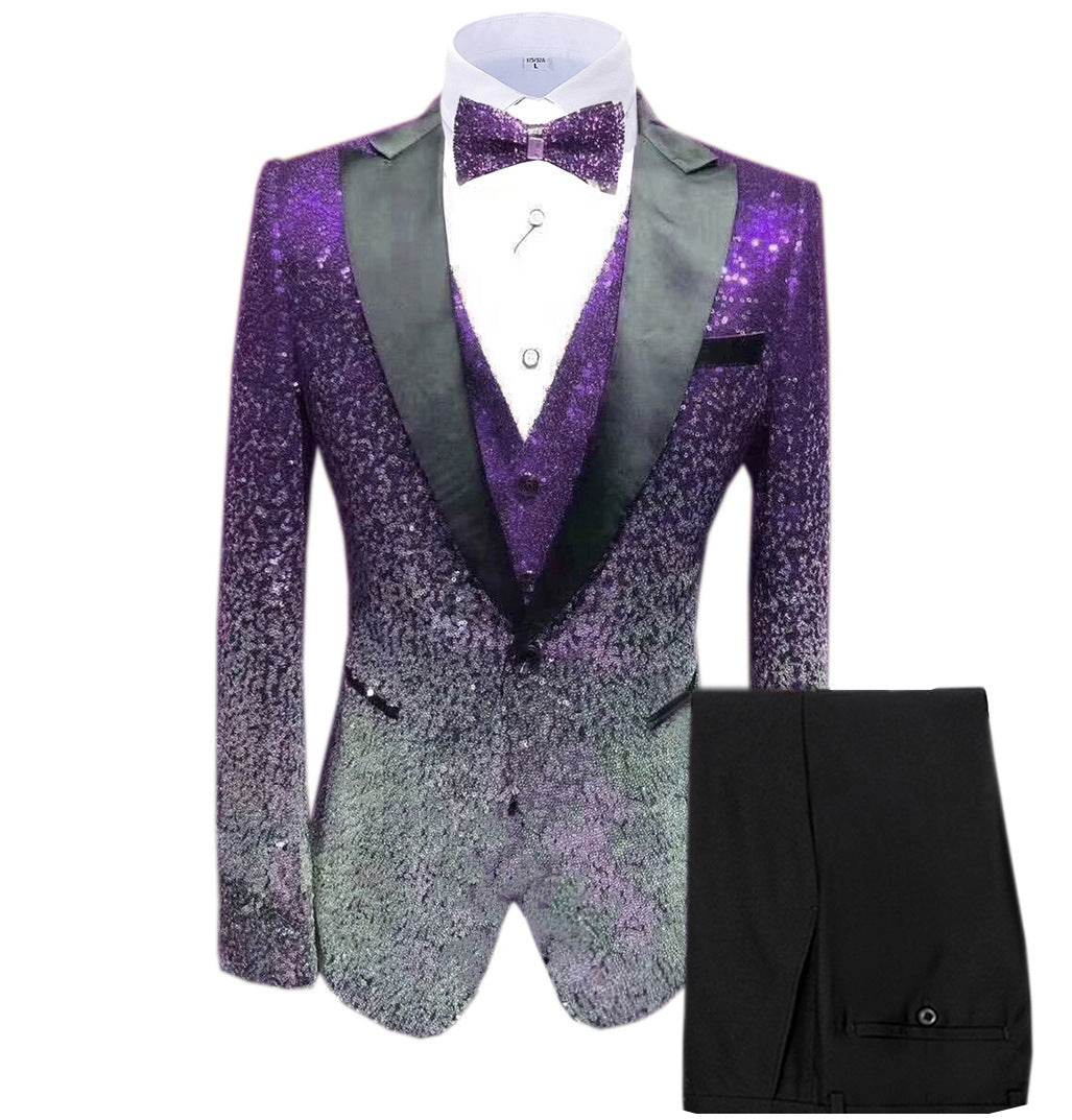 Three-piece Stage Suit For Men - Mubimart