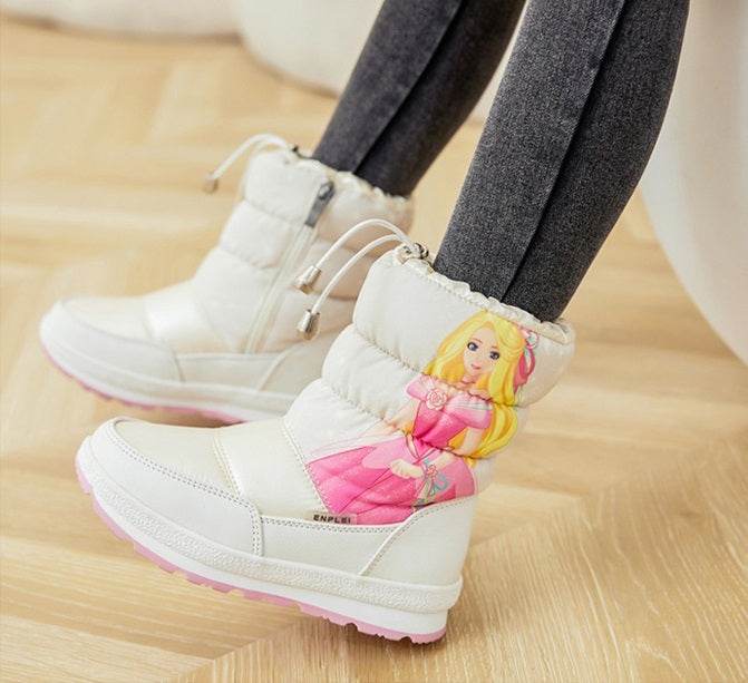 Thickened Winter Children Mid-calf Length Snow Boots Women - Mubimart