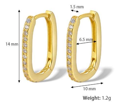 Melissa Oval Hoop Earrings - Mubimart