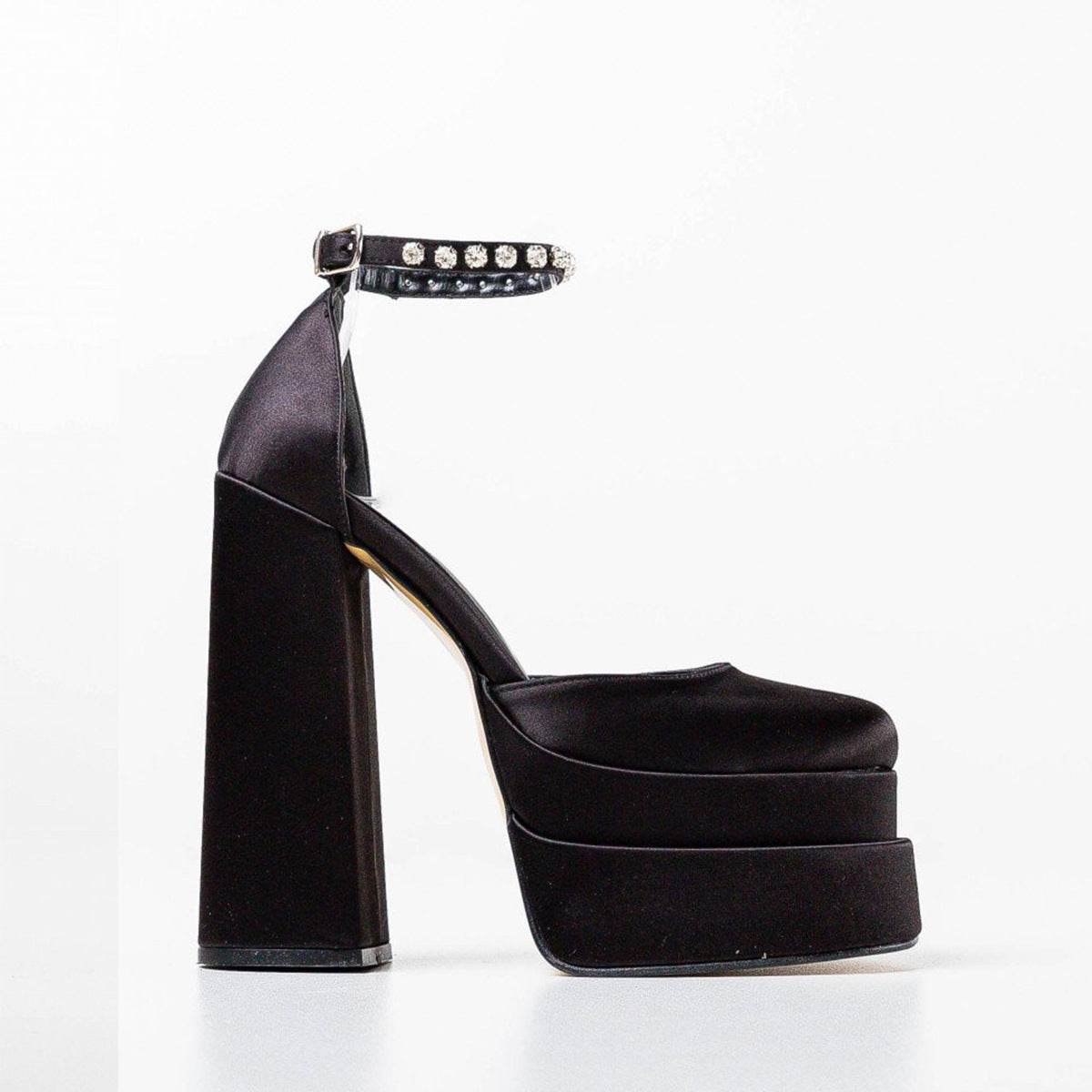 New Fashion 14cm Rhinestone Platform High Heels - Mubimart