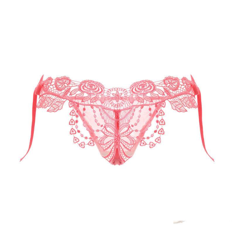 Erotic Lingerie Sexy Transparent Lace Large Size Panties - Mubimart