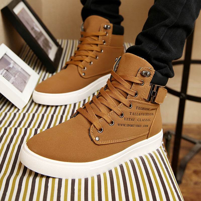 Martin Boots Men Lace-up Flat Shoes - Mubimart