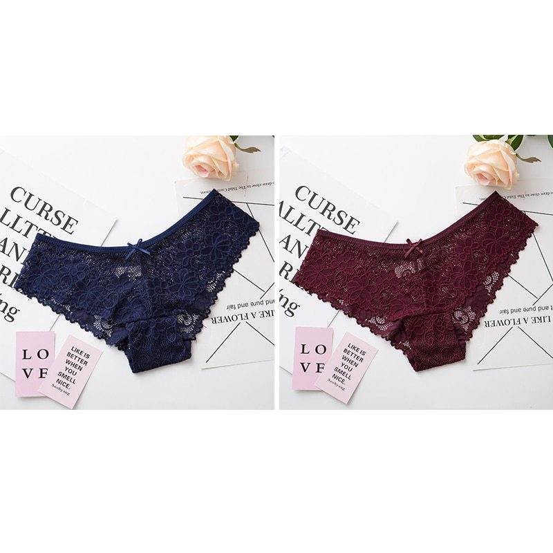 Women's Lace Seamless Thong - Mubimart