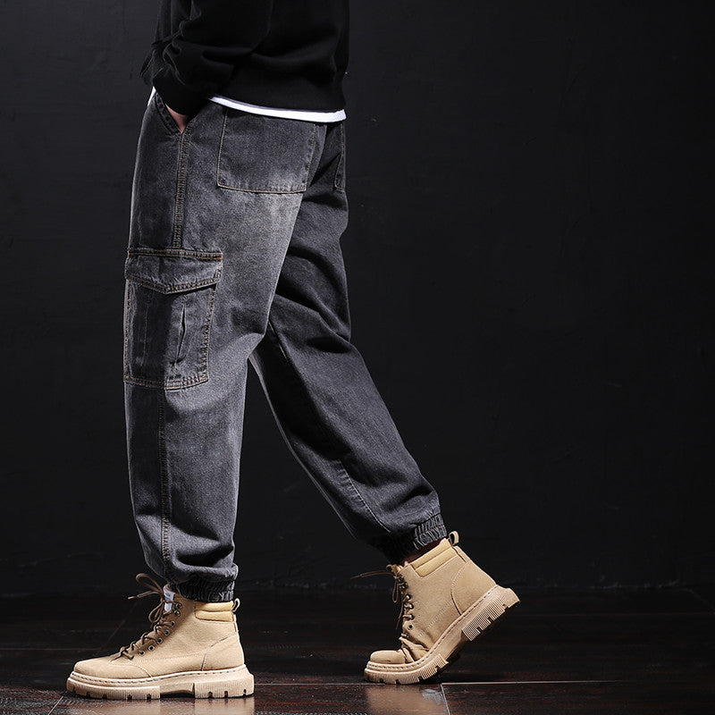 Fallwinter Tooling Jeans Mens Loose Harem