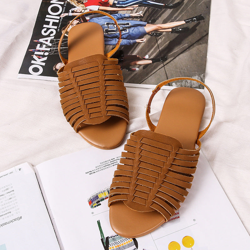 Women's hollow flat sandals