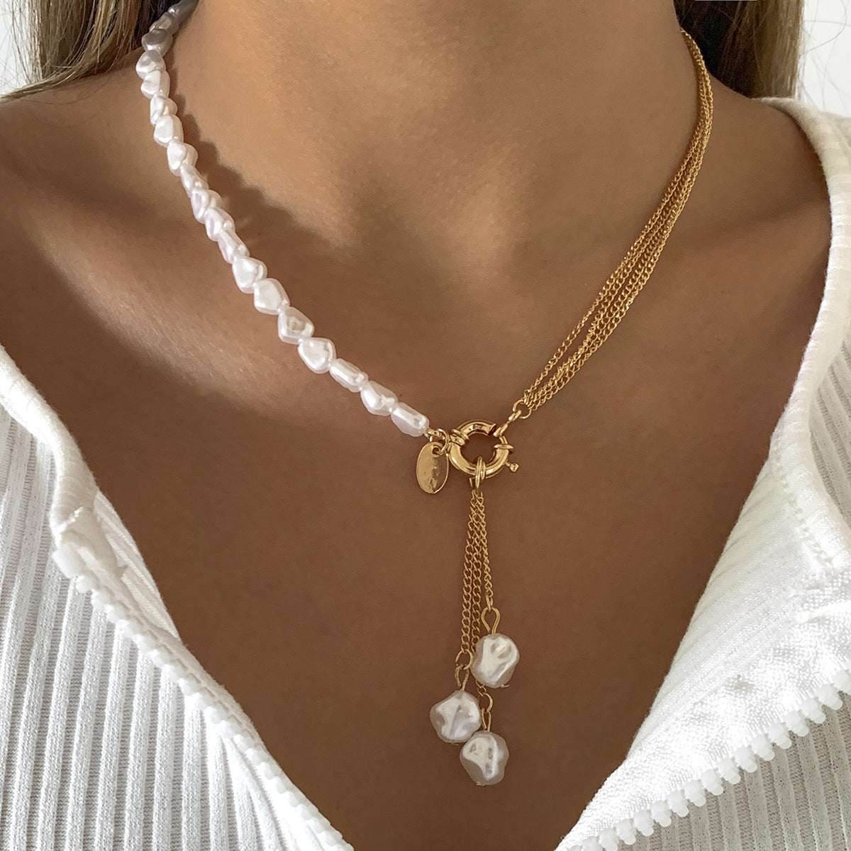 Irregular Chain Clavicle Necklace Women - Mubimart