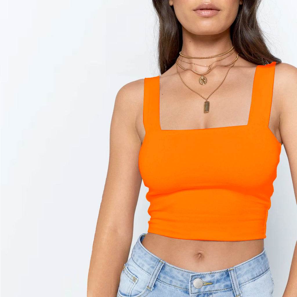 Summer New Fashion Women Crop Top Sexy Sleeveless Tank Tops T-shirt - Mubimart