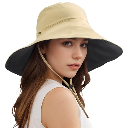 Wide Brim Sun Hats For Women Men, Double Sided Wearing Fishing Hats Cooling Bucket Hat For Beach Hiking Outdoor - Mubimart