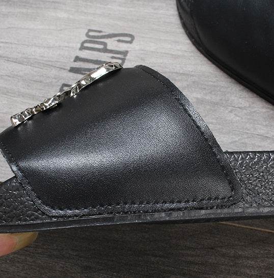 Leather slipper - Mubimart