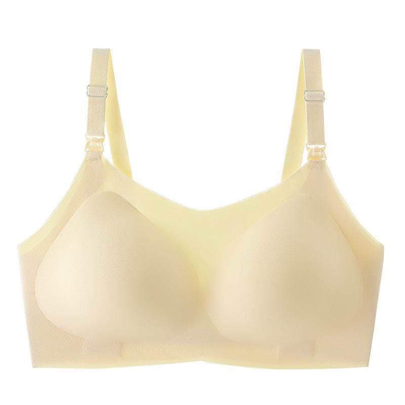 Nursing Bra Seamless Wireless One-piece Buckle - Mubimart