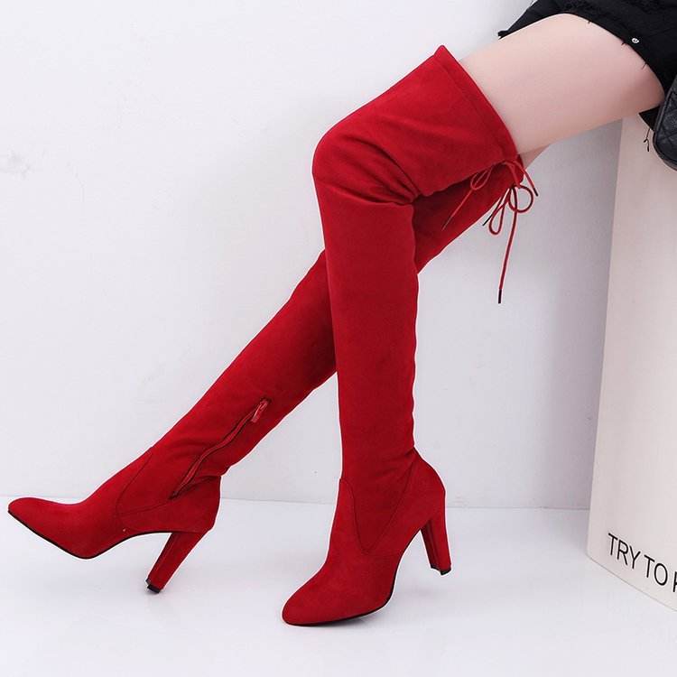 Over the knee boots high heel women's boots - Mubimart