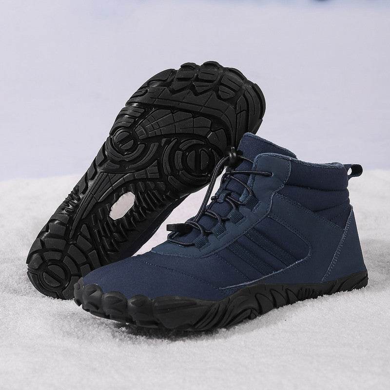 High-top Snow Boots Hiking Camping Hiking Shoes Skiing Non-slip Plus Velvet Warm - Mubimart