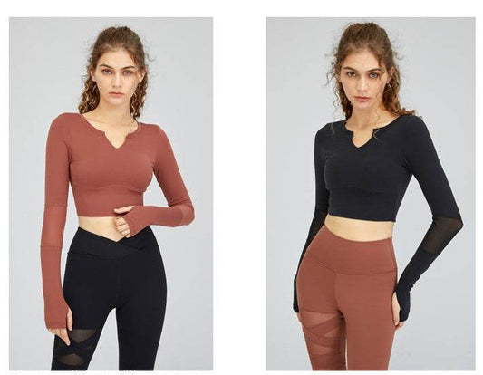 Slim Short Sportswear Slim Fitness Workout Breathable Top - Mubimart