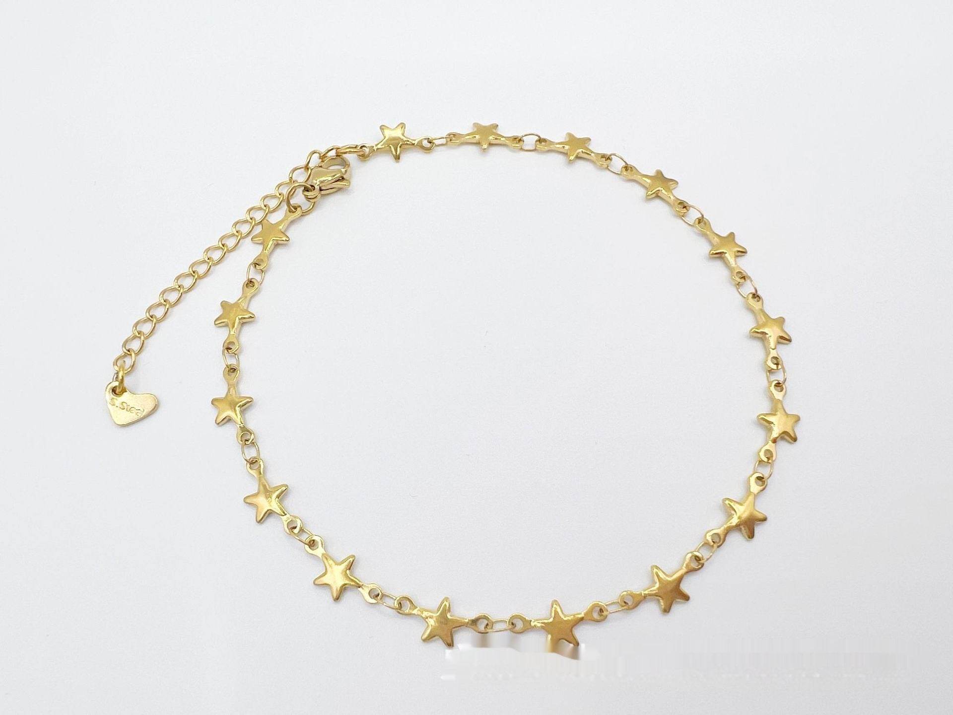 Simple Niche European And American Style Stainless Steel Anklets - Mubimart