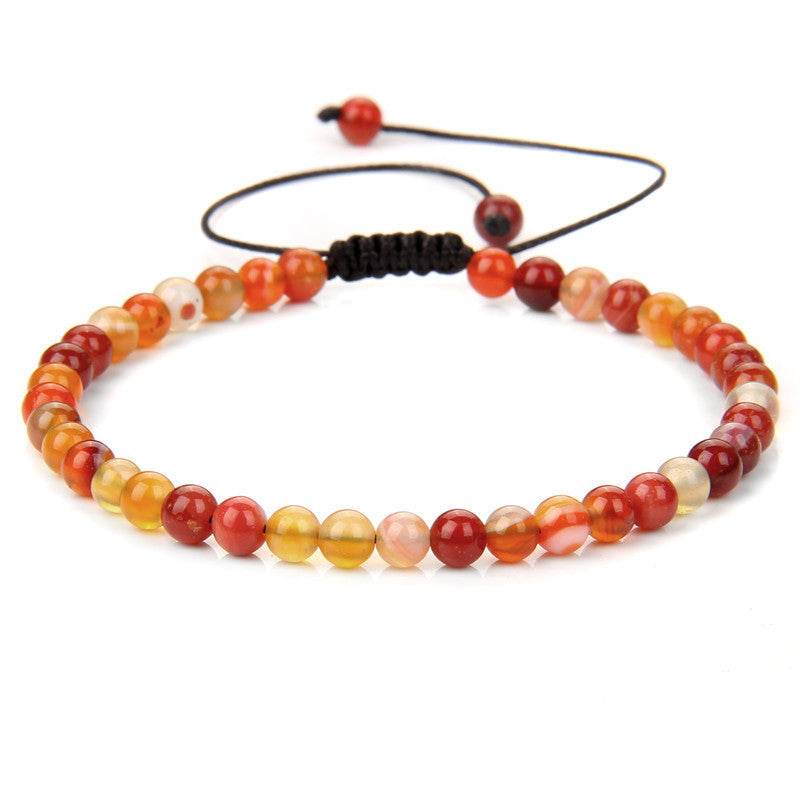 Adjustable Natural Raw Gemstone Beading Bracelet - Mubimart
