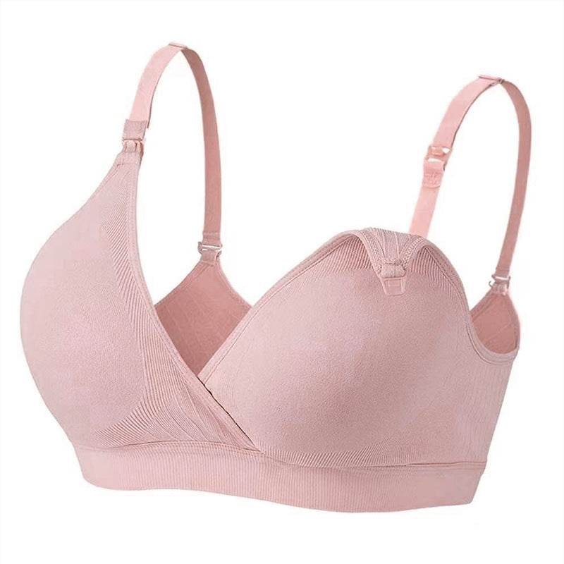 Plus Size Crossover Nursing Bra Front Button - Mubimart
