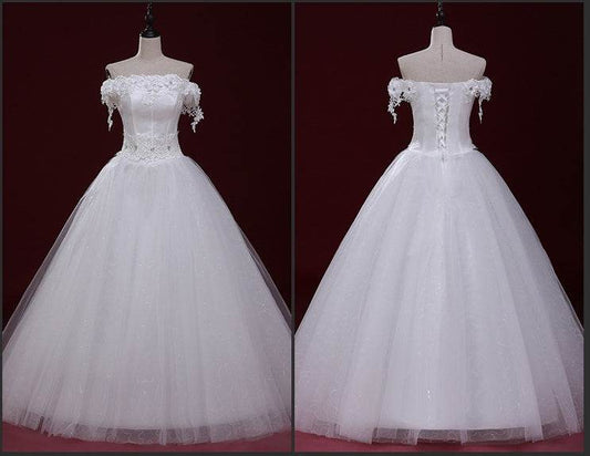 Wedding Dresses Strapless Lace - Mubimart