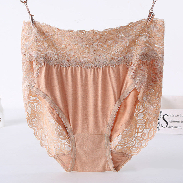 Plus Size Modal Lace Panties Women's - Mubimart -  