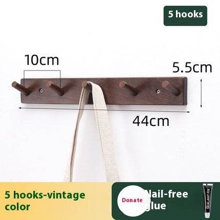 Clothes Hanging Rack Solid Wood Hook Strong Clothes Hook - Mubimart