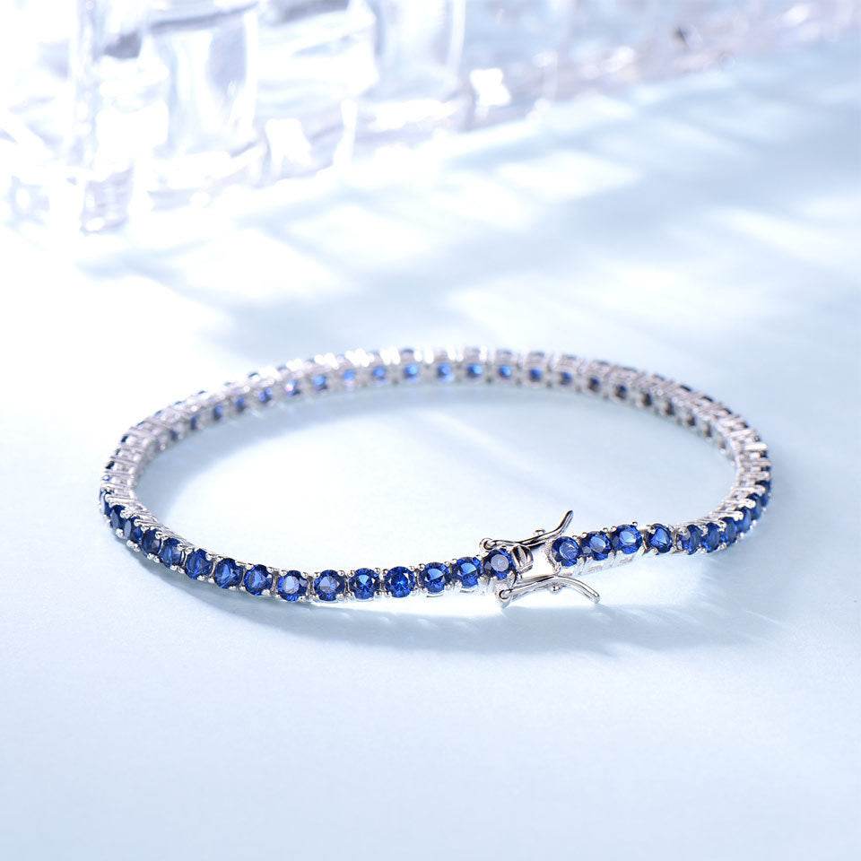 Gemstone Girls Fashion Simple Bright Silver Bracelet - Mubimart