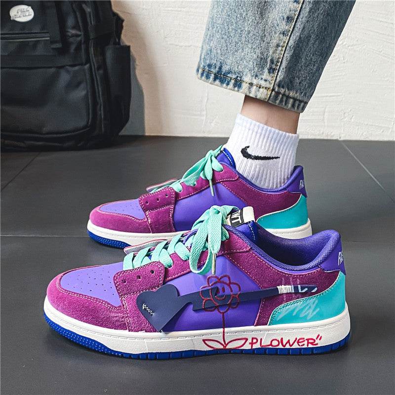 Mens Fashionable And Versatile Graffiti Shoes - Mubimart