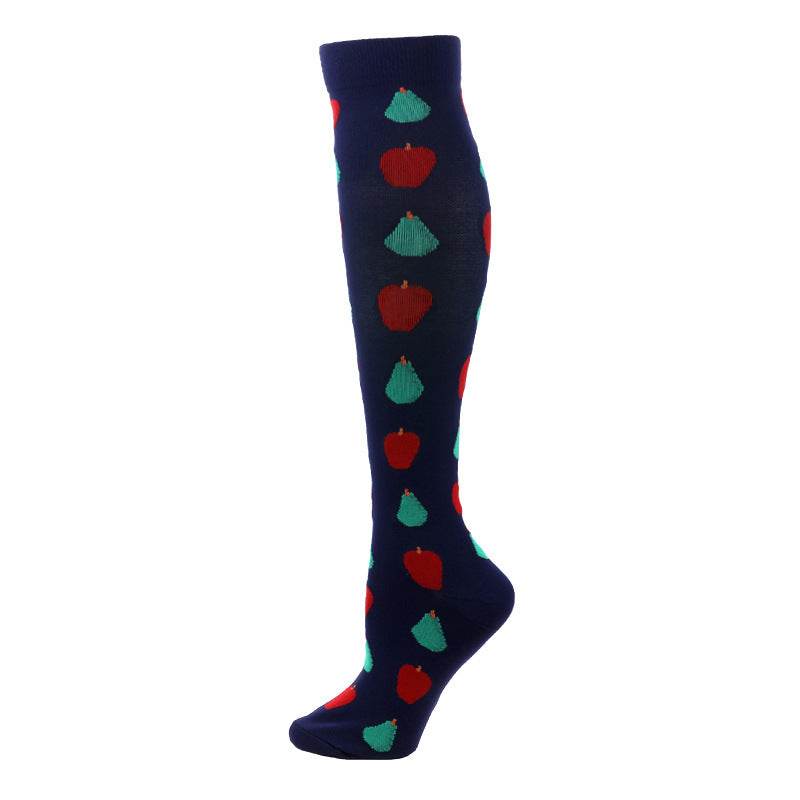 Sports Compression Socks Pattern Stretch Stockings - Mubimart