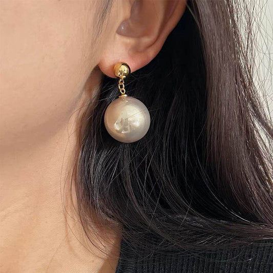 Niche Simple Pearl Stud Earrings Women - Mubimart