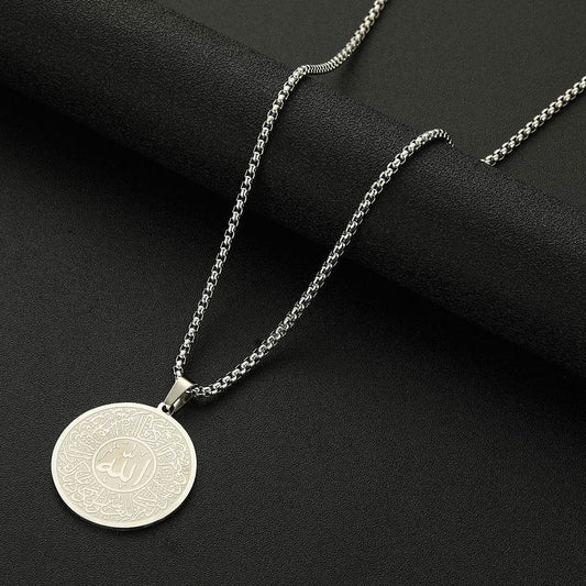 Men Calligraphy Necklace Accessories Jewellery - Mubimart