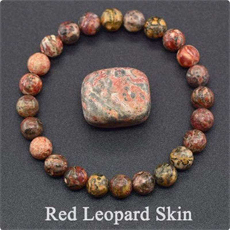 Natural Stone Elastic String Beaded Bracelet Jewelry Stone Tiger Eye Beaded Yoga Bracelets For Men Women - Mubimart