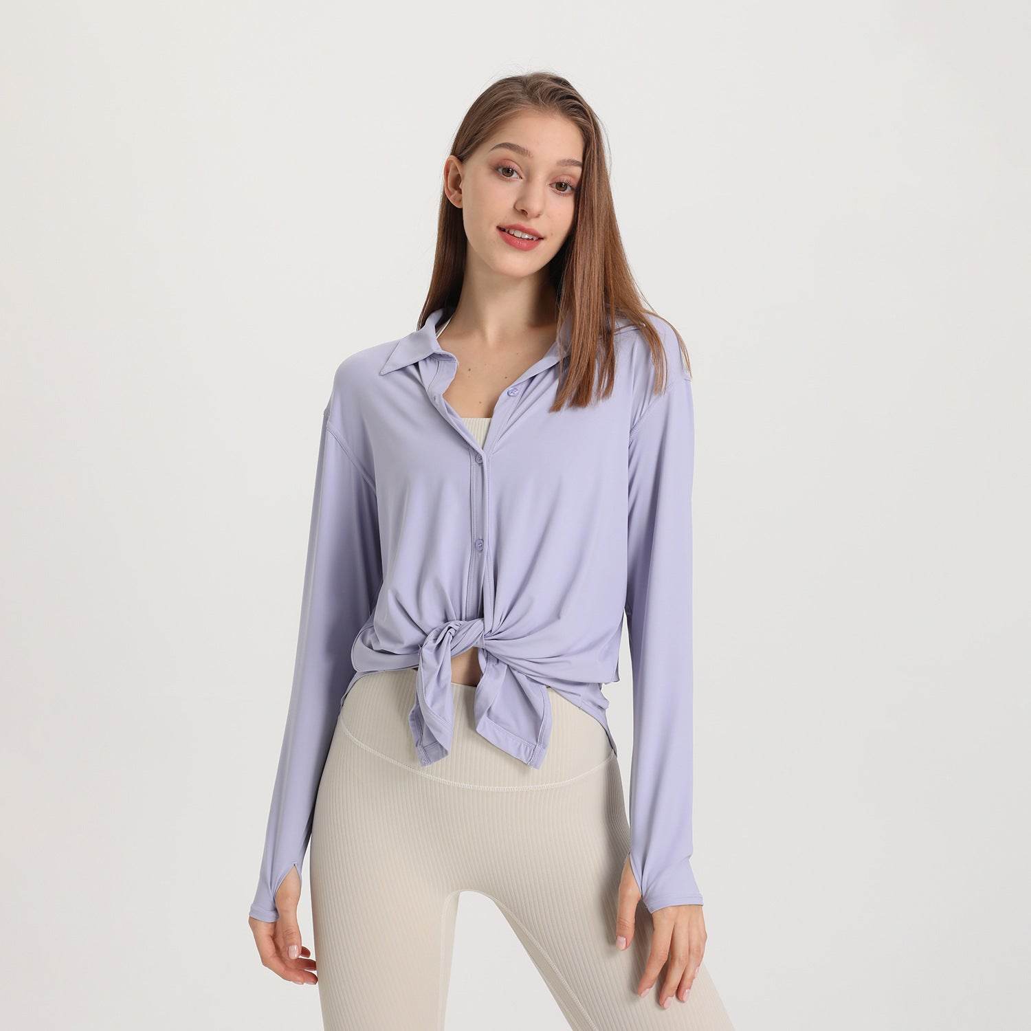 Women's Workout Long Sleeve Blouse - Mubimart