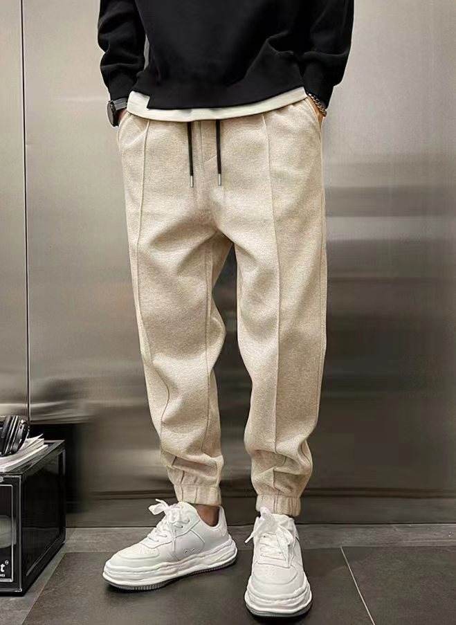 Thicken Ankle-tied Drawstring Leisure Sweatpants - Mubimart
