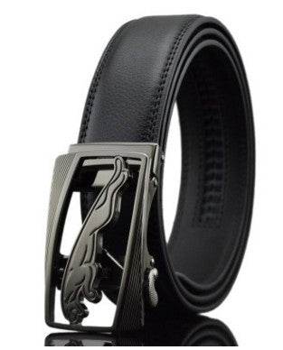 Men Automatic Buckle Leather Belts - Mubimart