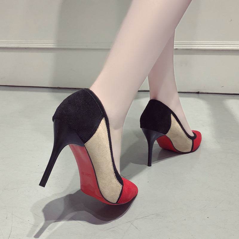 Colorblock high heels - Mubimart