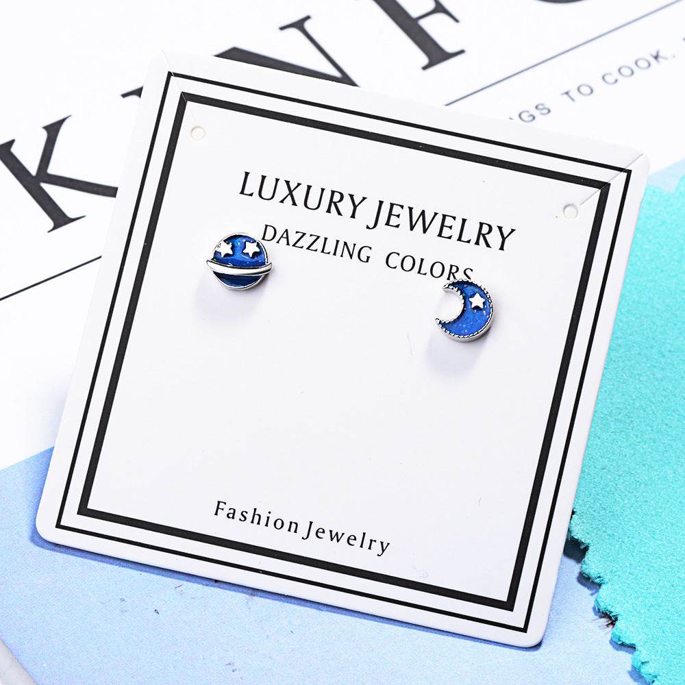 Blue Planet Stud Earrings For Women - Mubimart