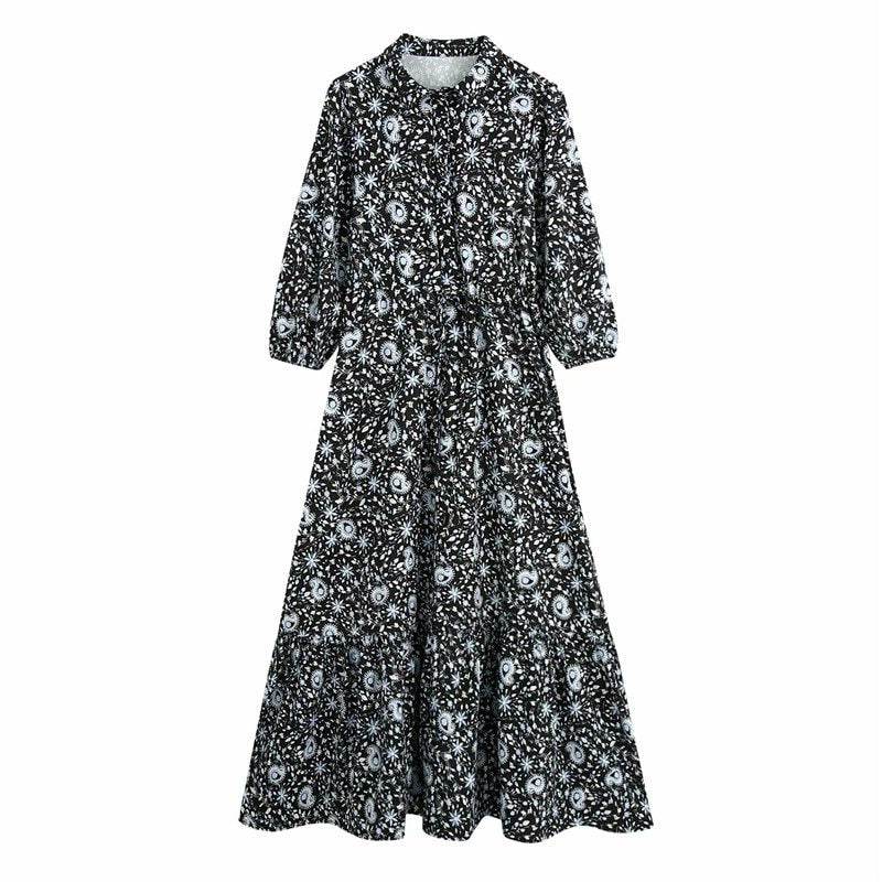 Printed shirt dress - Mubimart