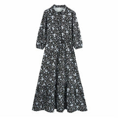 Printed shirt dress - Mubimart - Shirt Dress 